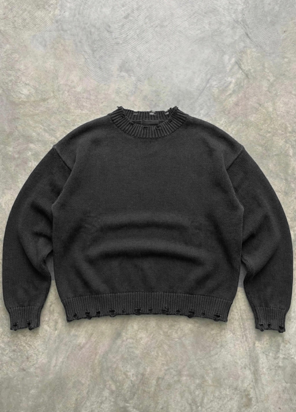 Hand Frayed Knit Sweater