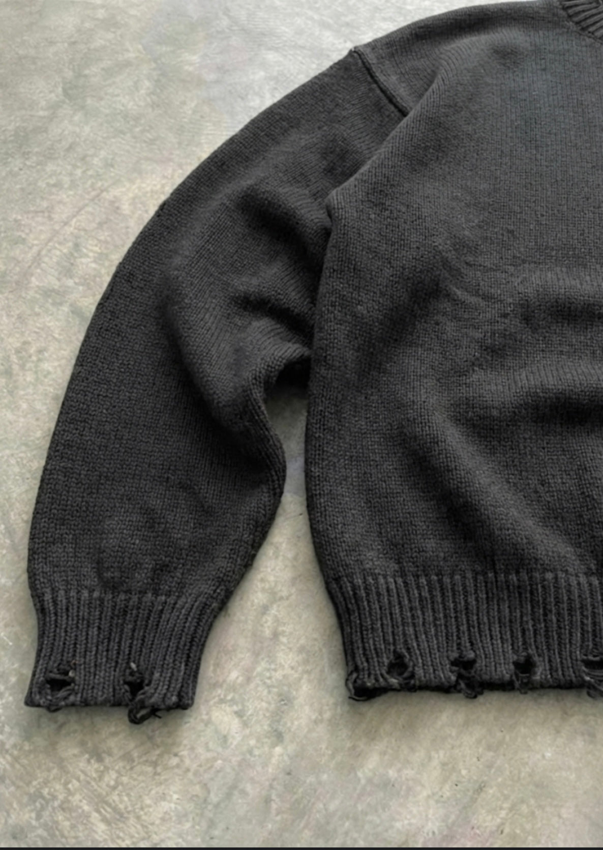 Hand Frayed Knit Sweater